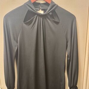 Laundry By Shelli Segal Black Keyhole Top - Size XS